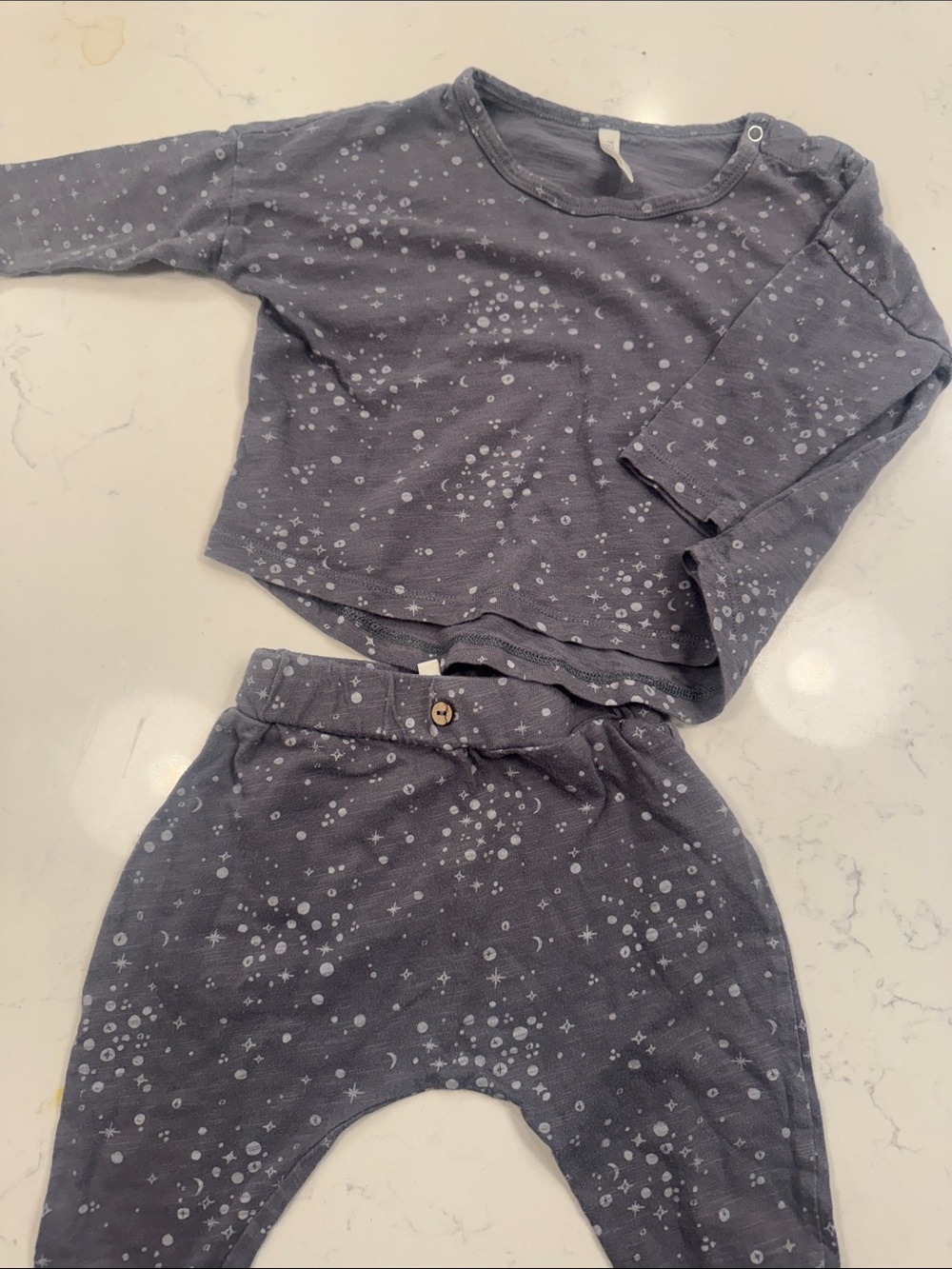 Rylee + Cru Gray Star Dot Kids Matching Set